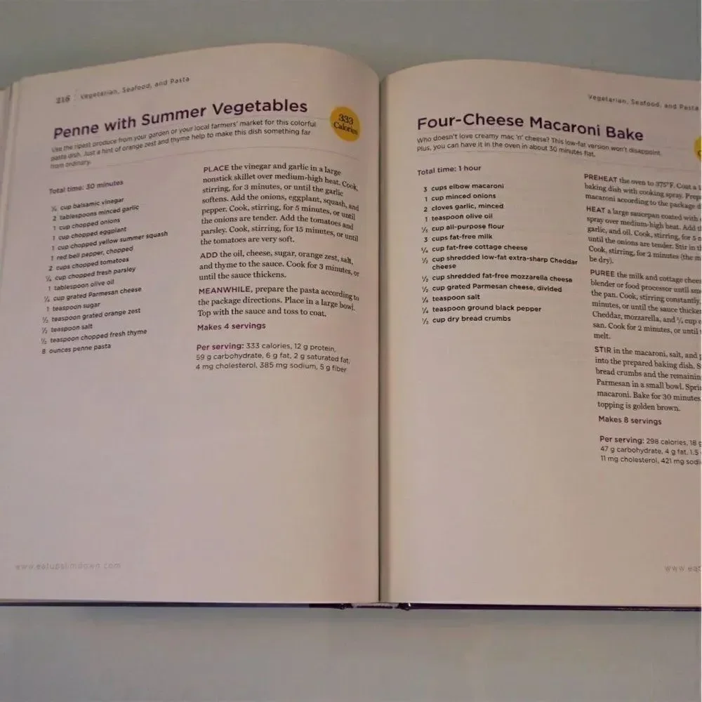 Eat up Slim Down Annual Recipes 95 Simply Delicious Recipes 2009 Hardcover